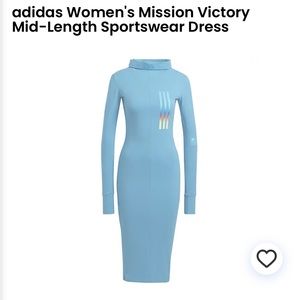 adidas Women's Mission Victory Mid-Length Sportswear Dress Sky Rush Blue